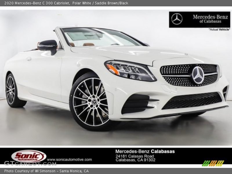 Polar White / Saddle Brown/Black 2020 Mercedes-Benz C 300 Cabriolet