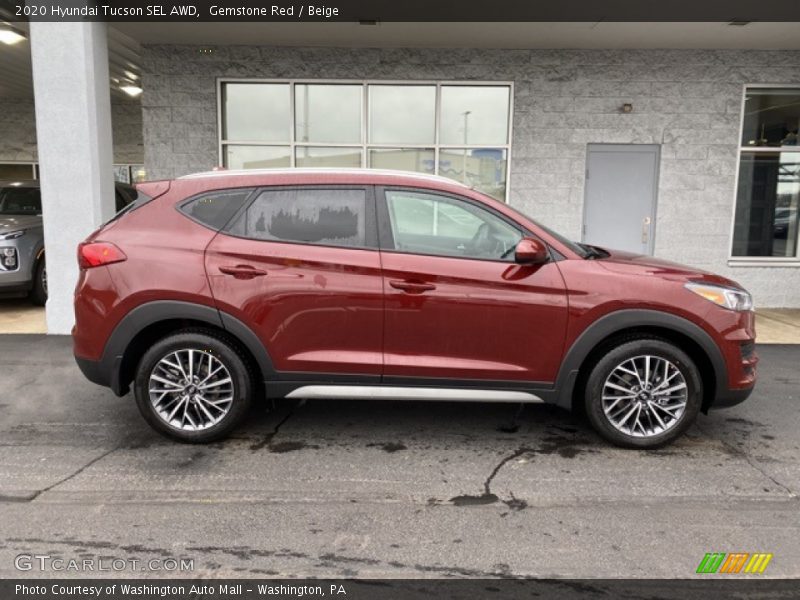 Gemstone Red / Beige 2020 Hyundai Tucson SEL AWD