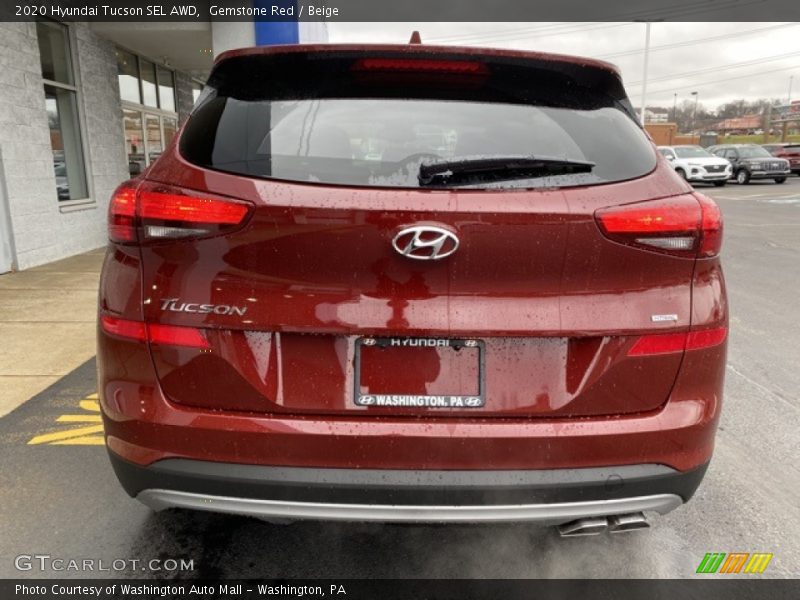 Gemstone Red / Beige 2020 Hyundai Tucson SEL AWD