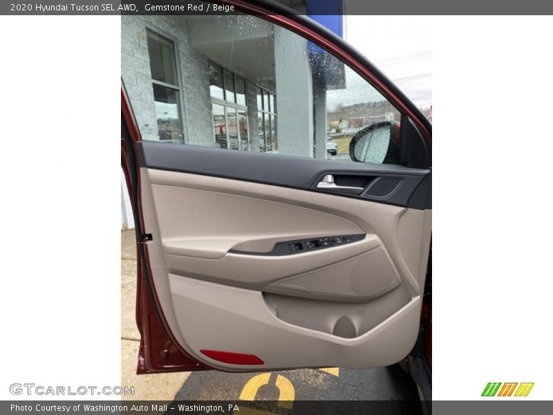 Gemstone Red / Beige 2020 Hyundai Tucson SEL AWD