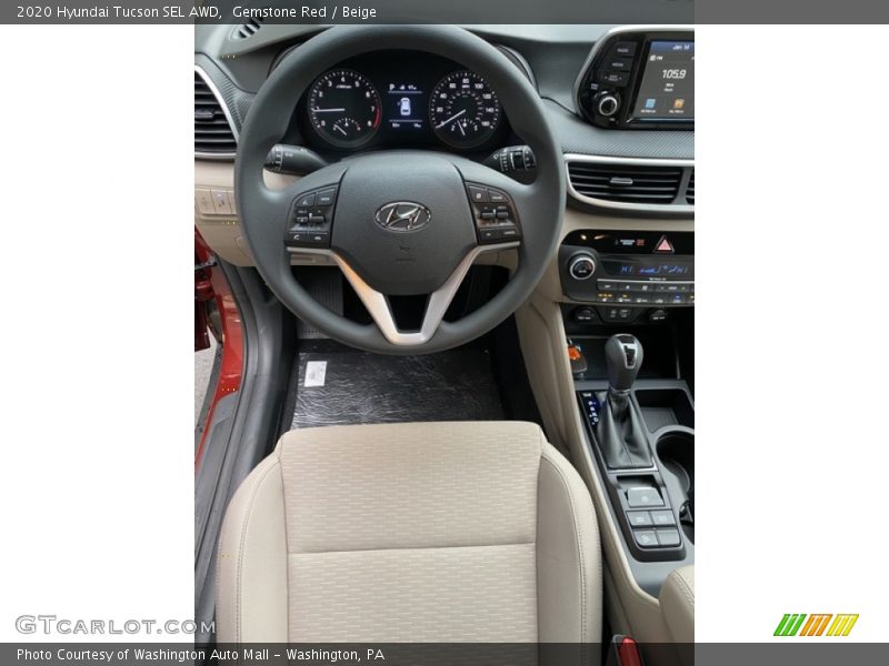 Gemstone Red / Beige 2020 Hyundai Tucson SEL AWD