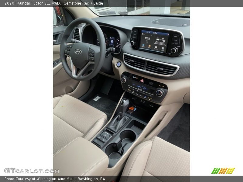 Gemstone Red / Beige 2020 Hyundai Tucson SEL AWD