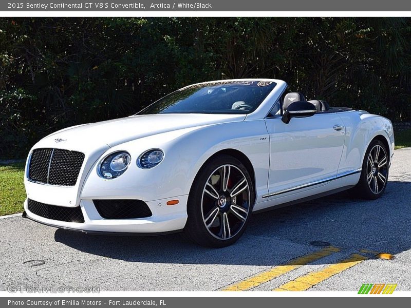 Arctica / White/Black 2015 Bentley Continental GT V8 S Convertible