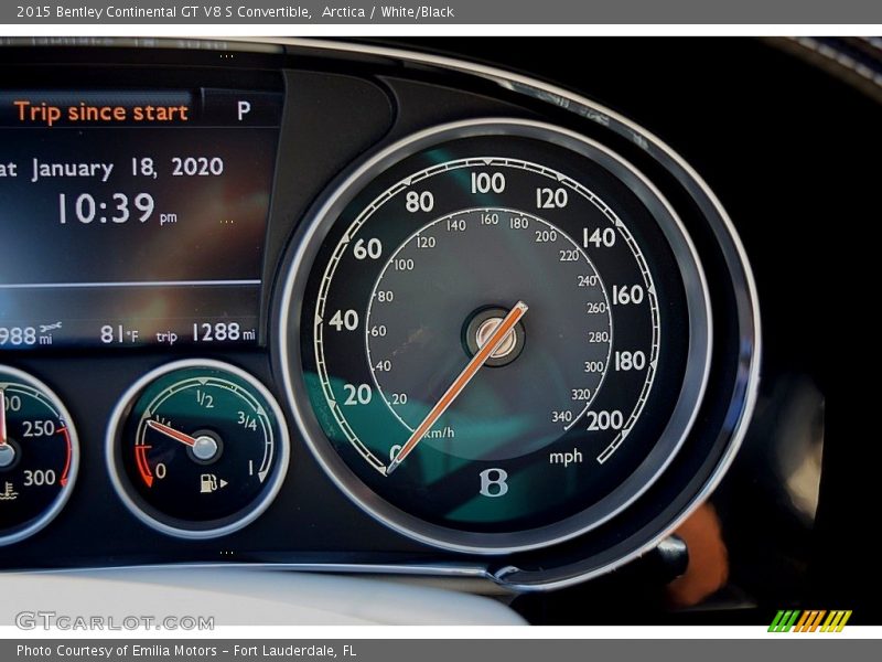  2015 Continental GT V8 S Convertible V8 S Convertible Gauges