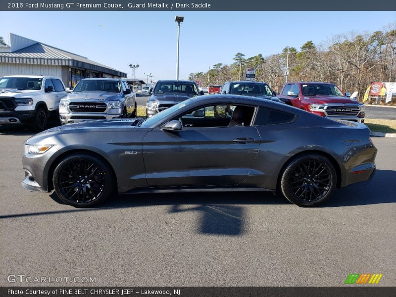 Guard Metallic / Dark Saddle 2016 Ford Mustang GT Premium Coupe