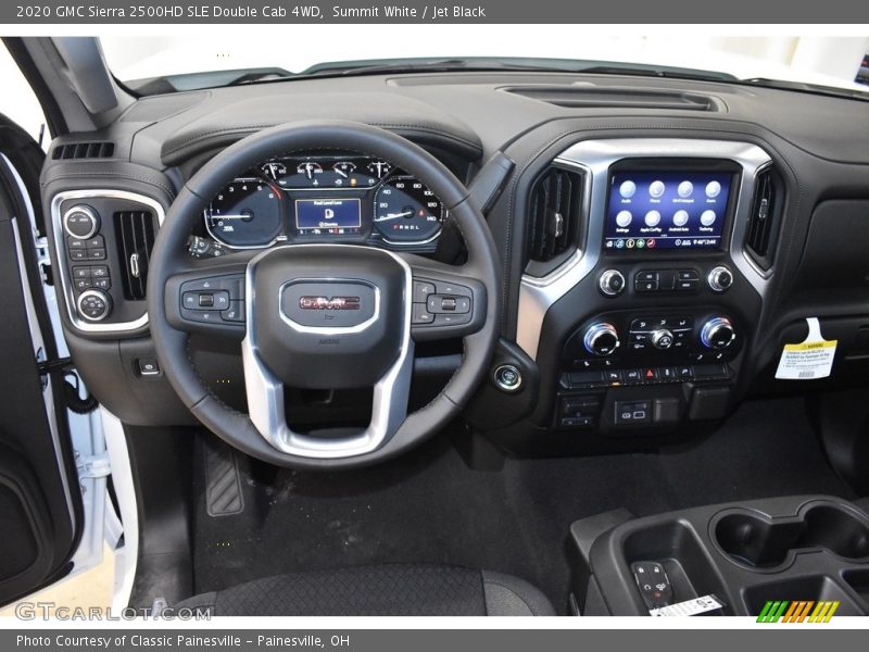 Summit White / Jet Black 2020 GMC Sierra 2500HD SLE Double Cab 4WD
