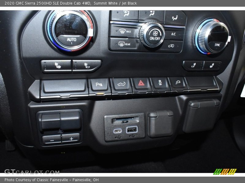 Summit White / Jet Black 2020 GMC Sierra 2500HD SLE Double Cab 4WD