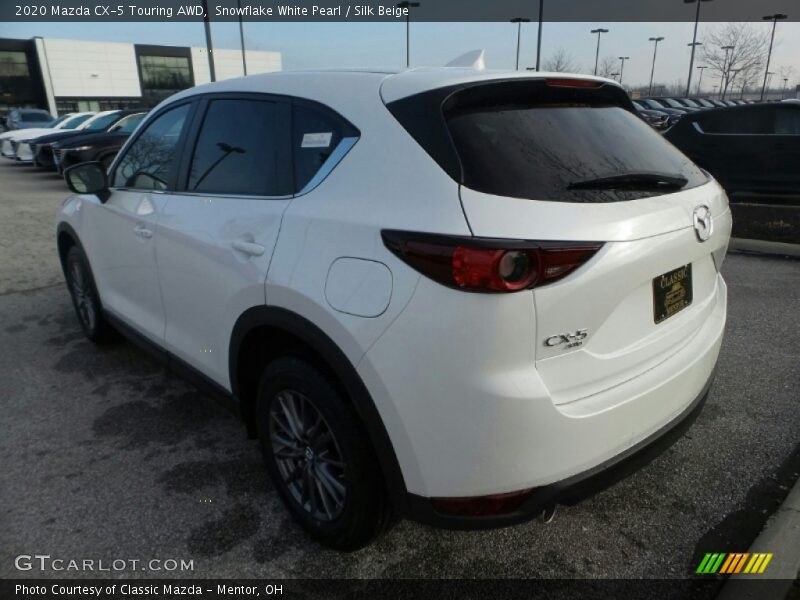 Snowflake White Pearl / Silk Beige 2020 Mazda CX-5 Touring AWD