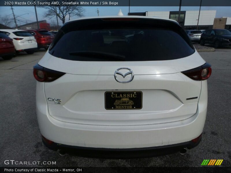 Snowflake White Pearl / Silk Beige 2020 Mazda CX-5 Touring AWD