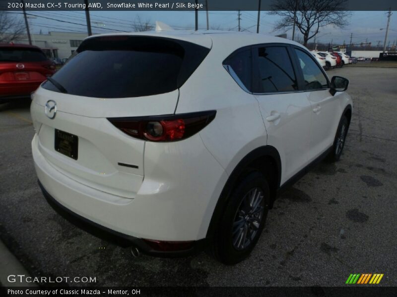 Snowflake White Pearl / Silk Beige 2020 Mazda CX-5 Touring AWD