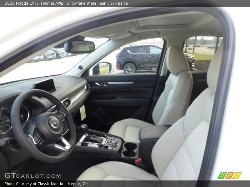 Snowflake White Pearl / Silk Beige 2020 Mazda CX-5 Touring AWD