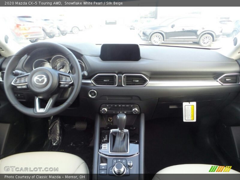 Snowflake White Pearl / Silk Beige 2020 Mazda CX-5 Touring AWD