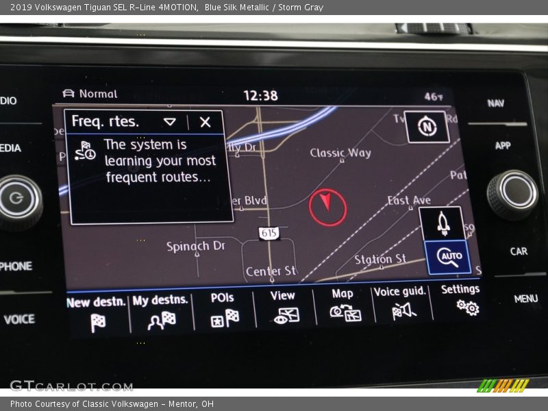 Navigation of 2019 Tiguan SEL R-Line 4MOTION