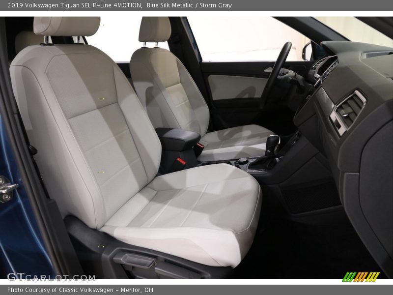 Blue Silk Metallic / Storm Gray 2019 Volkswagen Tiguan SEL R-Line 4MOTION