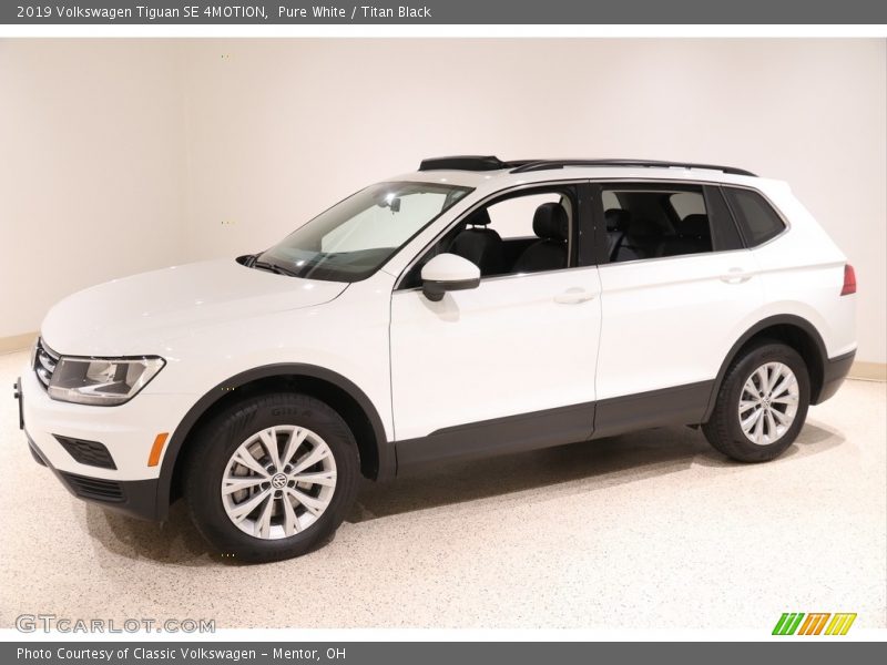 Pure White / Titan Black 2019 Volkswagen Tiguan SE 4MOTION