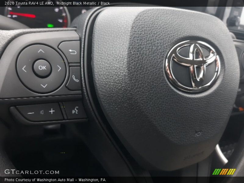 Midnight Black Metallic / Black 2020 Toyota RAV4 LE AWD