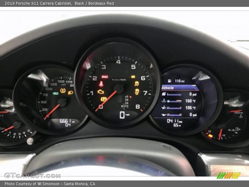  2019 911 Carrera Cabriolet Carrera Cabriolet Gauges