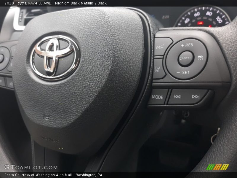 Midnight Black Metallic / Black 2020 Toyota RAV4 LE AWD