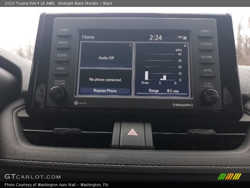 Midnight Black Metallic / Black 2020 Toyota RAV4 LE AWD