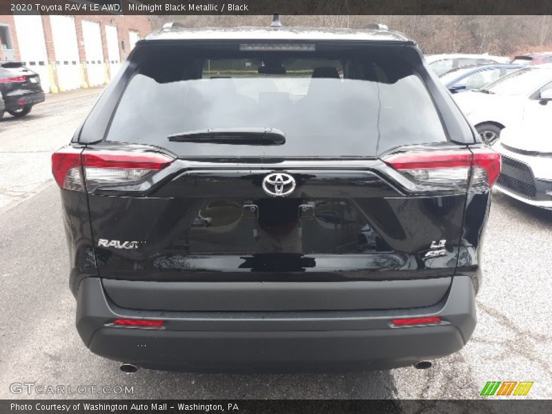 Midnight Black Metallic / Black 2020 Toyota RAV4 LE AWD