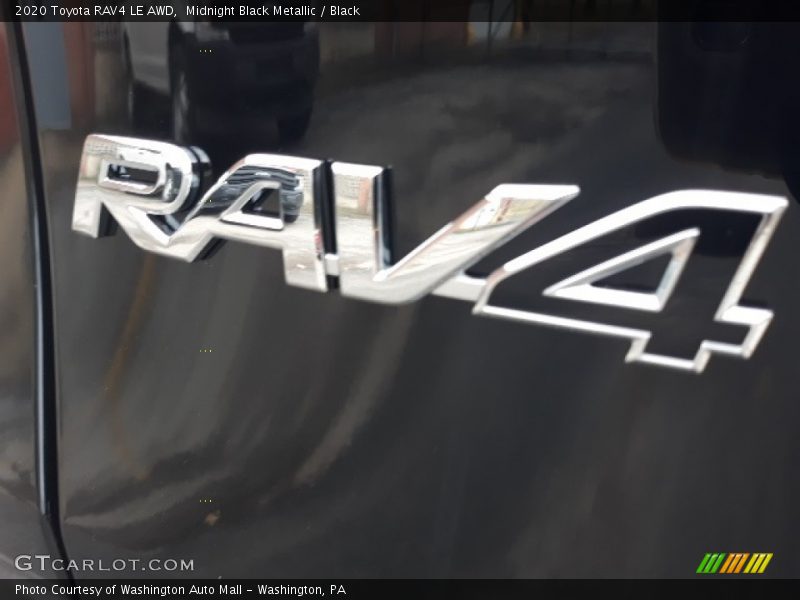 Midnight Black Metallic / Black 2020 Toyota RAV4 LE AWD