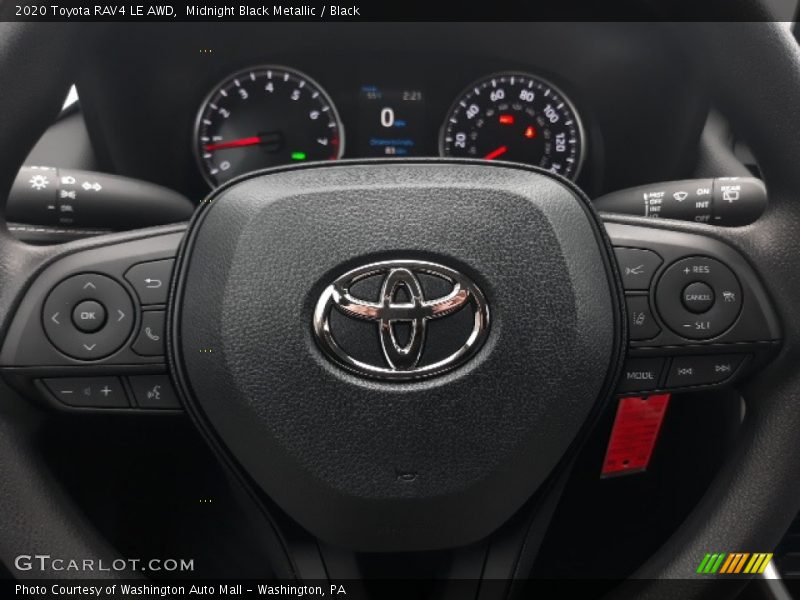 Midnight Black Metallic / Black 2020 Toyota RAV4 LE AWD