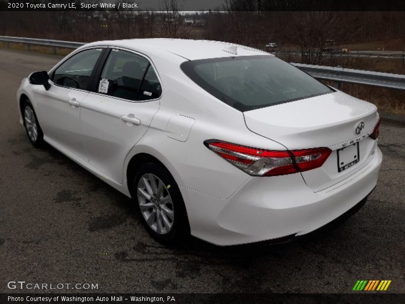 Super White / Black 2020 Toyota Camry LE