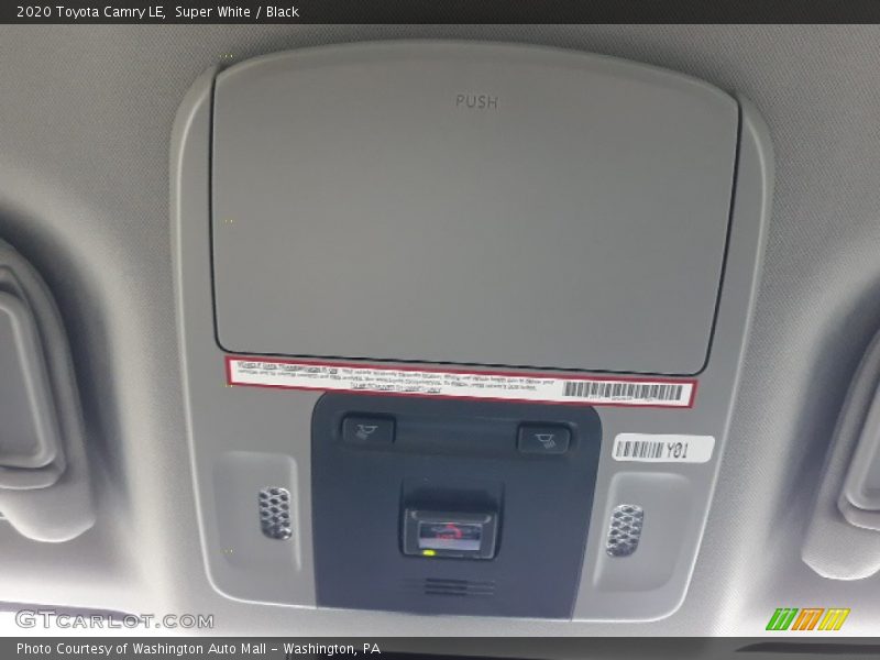 Super White / Black 2020 Toyota Camry LE