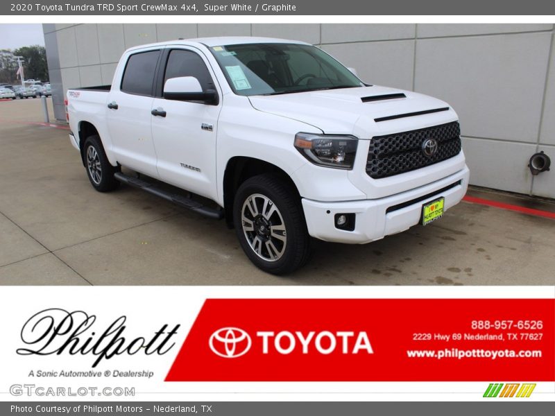 Super White / Graphite 2020 Toyota Tundra TRD Sport CrewMax 4x4