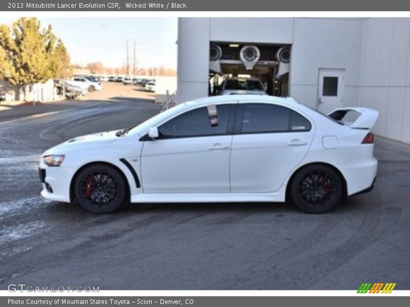 Wicked White / Black 2013 Mitsubishi Lancer Evolution GSR