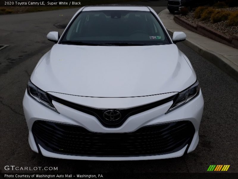 Super White / Black 2020 Toyota Camry LE