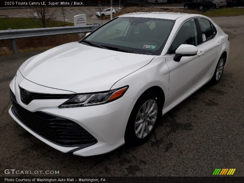 Super White / Black 2020 Toyota Camry LE