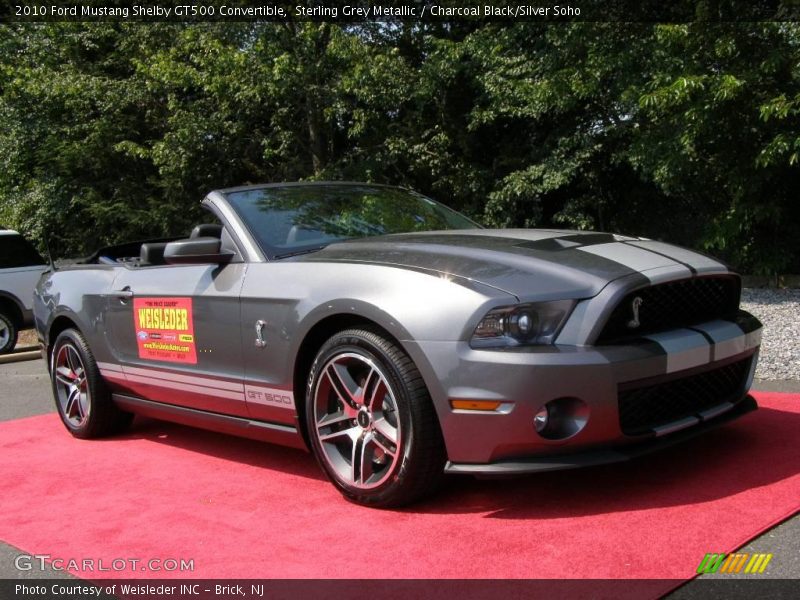 Sterling Grey Metallic / Charcoal Black/Silver Soho 2010 Ford Mustang Shelby GT500 Convertible