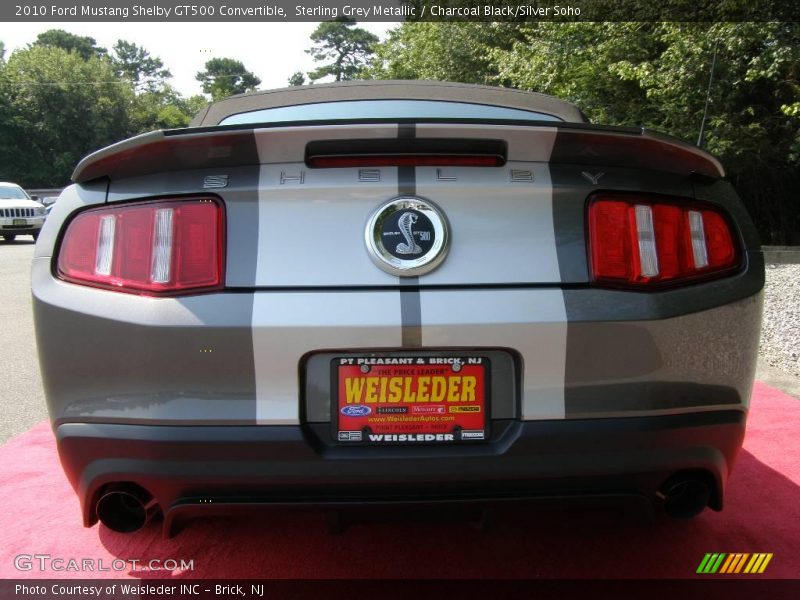 Sterling Grey Metallic / Charcoal Black/Silver Soho 2010 Ford Mustang Shelby GT500 Convertible