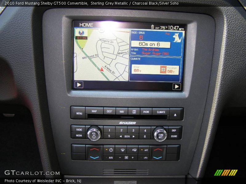 Sterling Grey Metallic / Charcoal Black/Silver Soho 2010 Ford Mustang Shelby GT500 Convertible