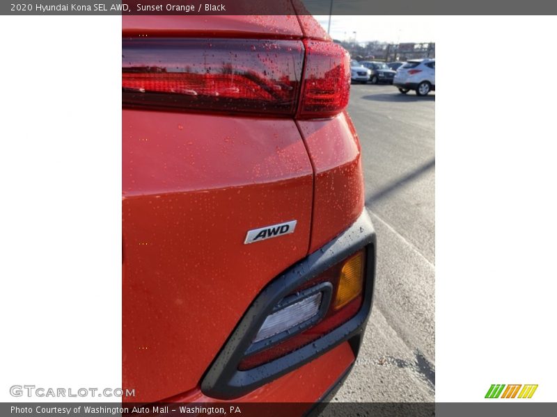 Sunset Orange / Black 2020 Hyundai Kona SEL AWD