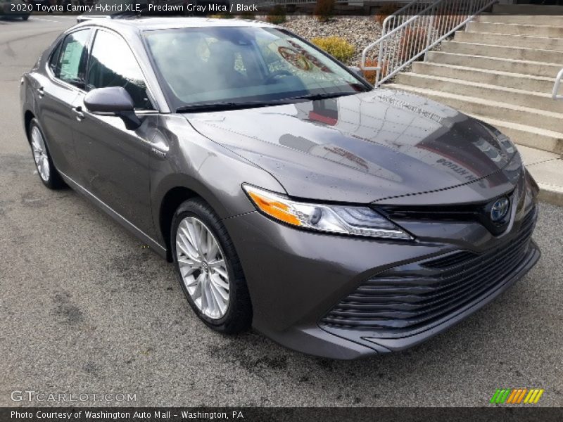 Predawn Gray Mica / Black 2020 Toyota Camry Hybrid XLE