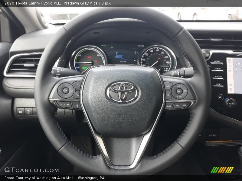 Predawn Gray Mica / Black 2020 Toyota Camry Hybrid XLE