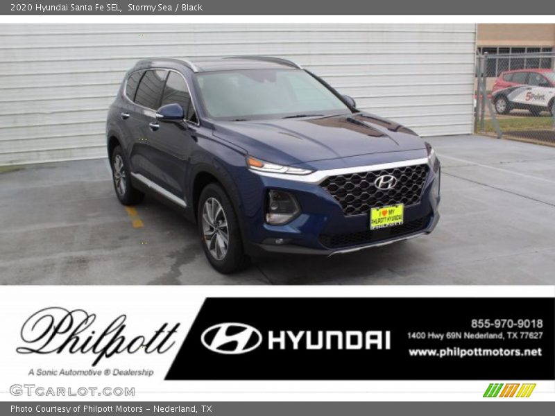 Stormy Sea / Black 2020 Hyundai Santa Fe SEL