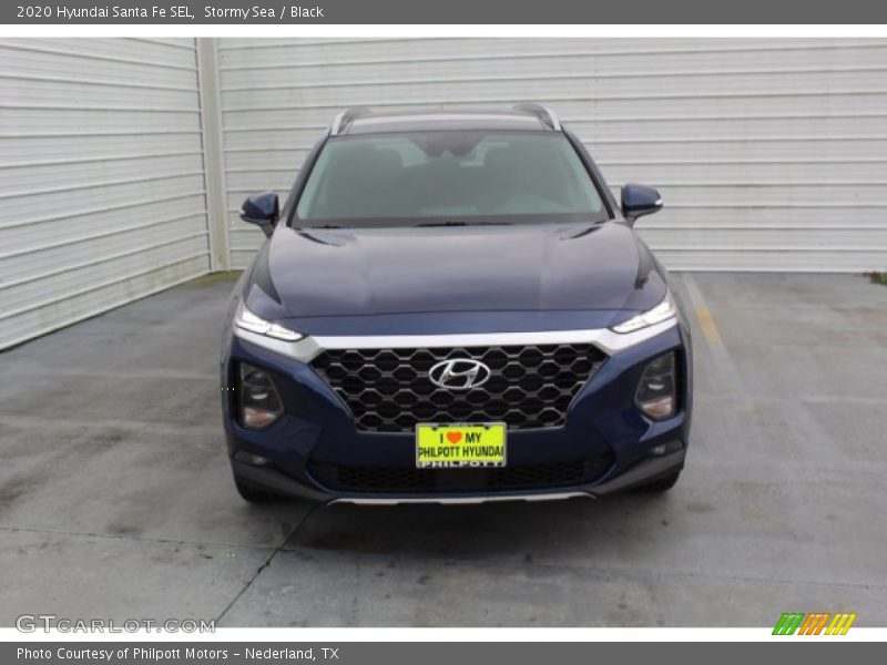 Stormy Sea / Black 2020 Hyundai Santa Fe SEL