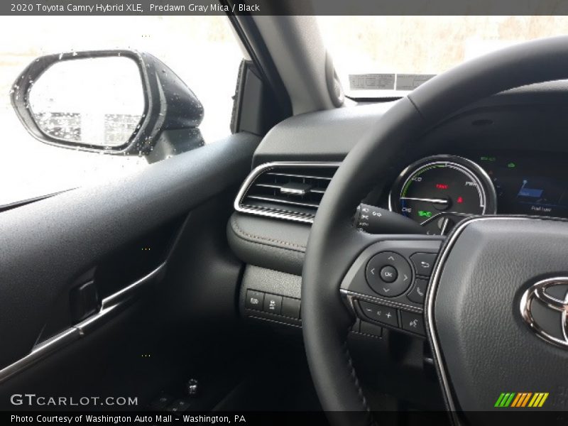 Predawn Gray Mica / Black 2020 Toyota Camry Hybrid XLE