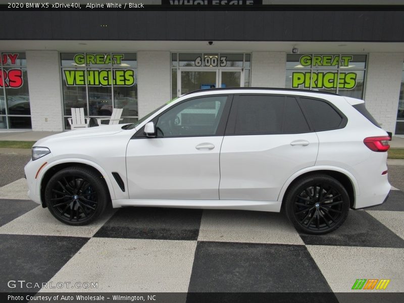 Alpine White / Black 2020 BMW X5 xDrive40i