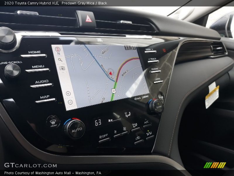 Predawn Gray Mica / Black 2020 Toyota Camry Hybrid XLE