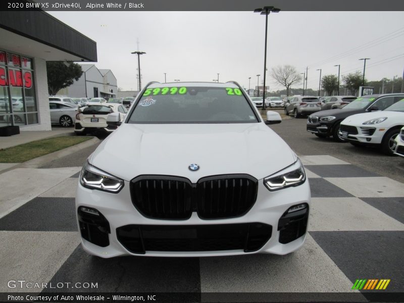 Alpine White / Black 2020 BMW X5 xDrive40i