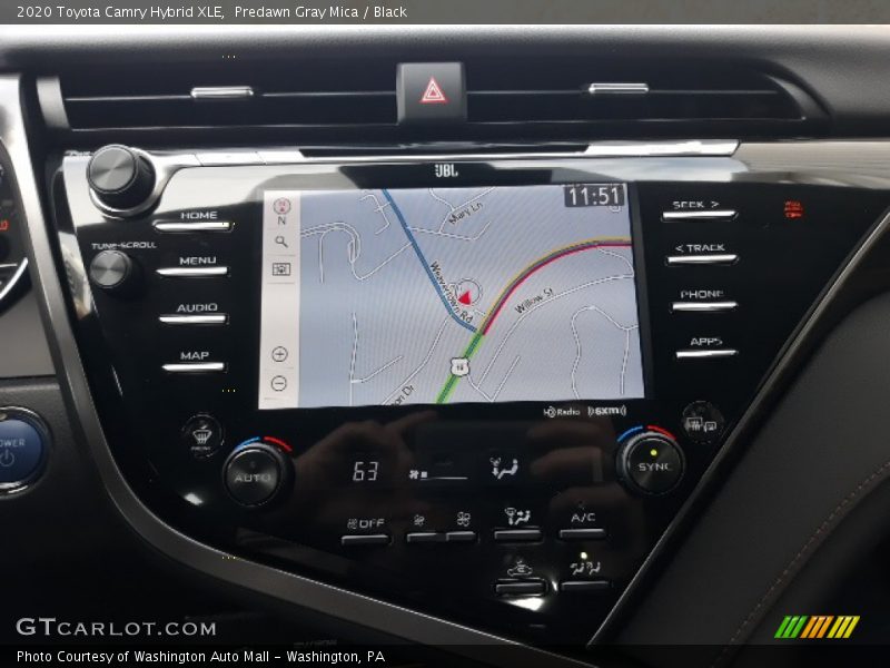 Predawn Gray Mica / Black 2020 Toyota Camry Hybrid XLE