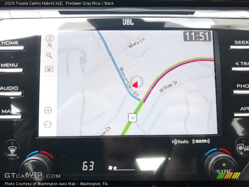 Predawn Gray Mica / Black 2020 Toyota Camry Hybrid XLE