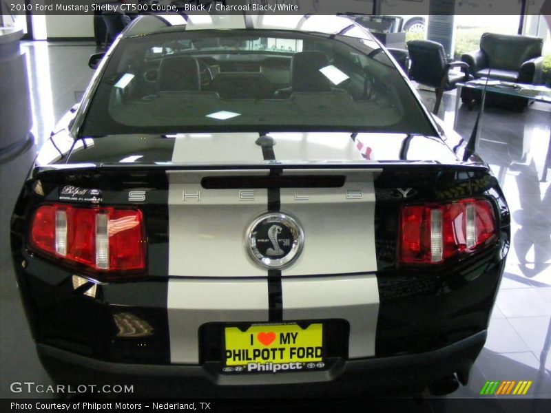 Black / Charcoal Black/White 2010 Ford Mustang Shelby GT500 Coupe