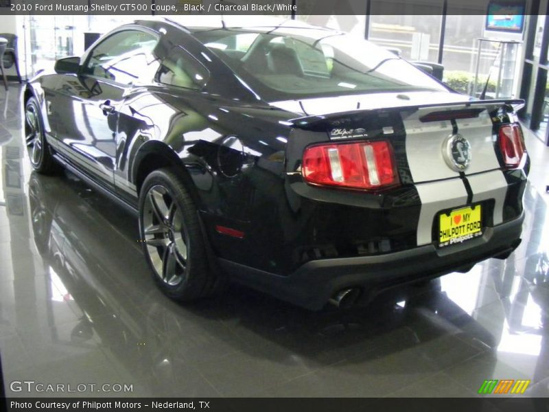 Black / Charcoal Black/White 2010 Ford Mustang Shelby GT500 Coupe