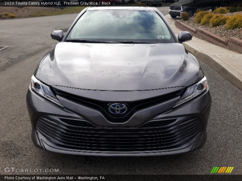 Predawn Gray Mica / Black 2020 Toyota Camry Hybrid XLE