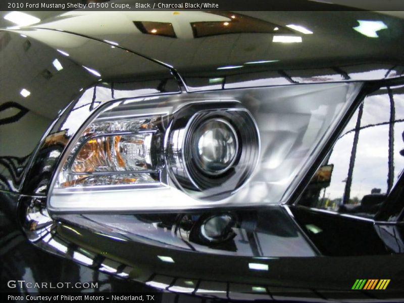 Black / Charcoal Black/White 2010 Ford Mustang Shelby GT500 Coupe